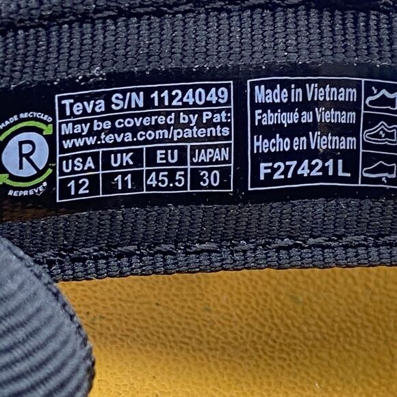TEVA Zymic Men’s Size 12 Recycled Sporty Sandals Outdoor Shoes 1124049 main image 9